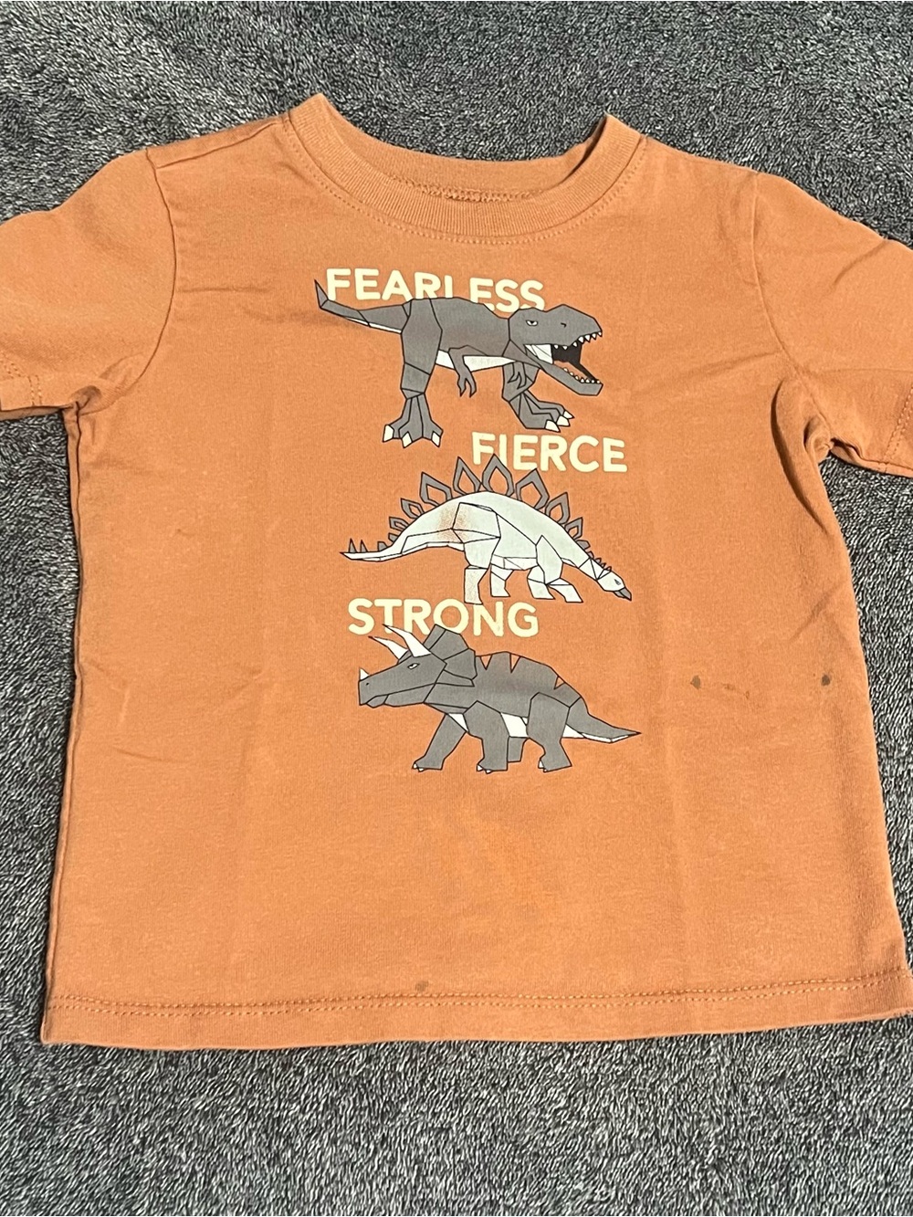 Garanimals Orange Dinosaur Graphic Tee - Fearless Fierce Strong